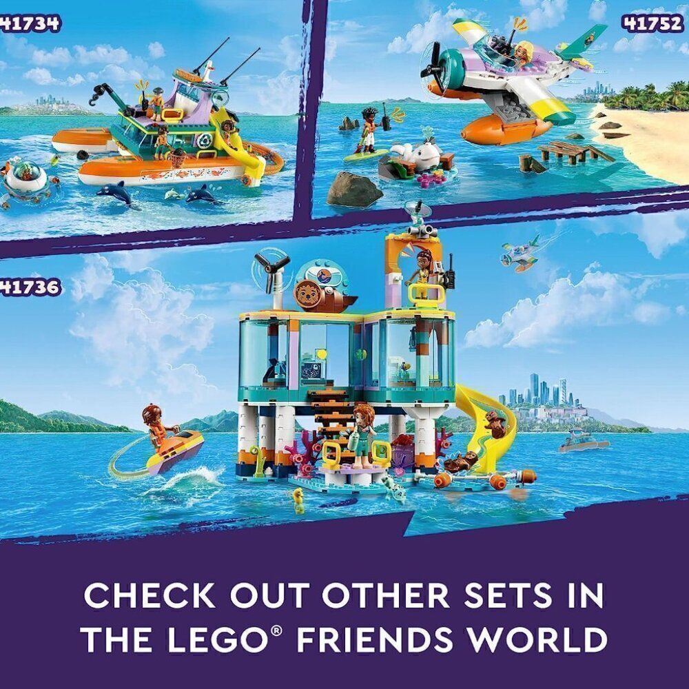 LEGO Friends Sea Rescue Center 41736 Building Toy for Ages 7+, with 3 Mini-Dolls - Picture 5 of 6